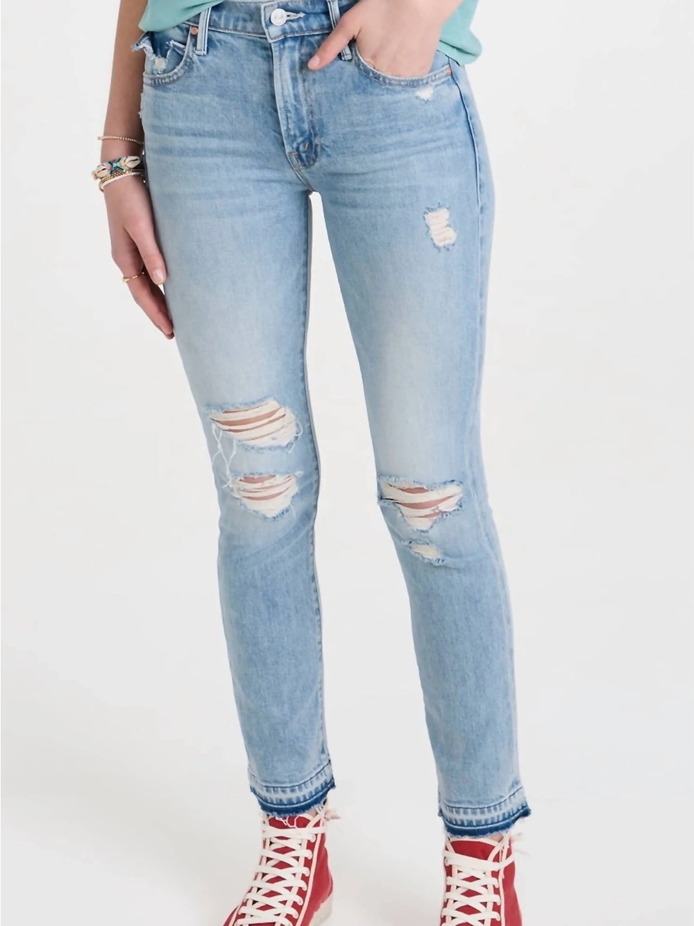 MOTHER Superior Rascal Ankle Undone Hem Jeans BNWT size 28